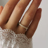 Micro Pav¨¦ Triple Row Half Eternity Wedding Band Ring in 925 Sterling Silver