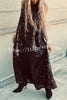 Twas The Night Sequin Round Neck Sleeveless Drape Loose Maxi Dress