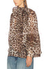 Arianne Chiffon Leopard Print Bow Neck Long Balloon Sleeve Loose Blouse