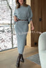 Soft and Warm Cashmere Ribbed Knit Sleeveless Midi Sweater Dress