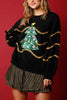 Christmas Tree Sequined Long Sleeve Loose Sweatshirt