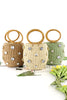 Fashionable Imitation Rhinestone Embellished Casual Barrel Rattan Bag