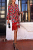 Alessia Floral Elastic Waist Tassel Trim Wrap Mini Skirt