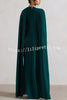 Charming Look Crew Neck Cape Sleeve Stretch Maxi Dress