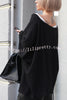 Warm Winter Ribbed Knit V-neck Batwing Sleeve Loose Relaxed Sweater