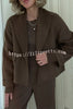 Comfortable Season Shawl Collar Open-front Long Sleeve Flap Pockets Crop Coat