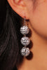 Fashionable Super Sparkly Disco Ball Earrings