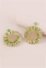 Bohemian Raffia Braided Floral Earrings