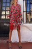 Alessia Floral Elastic Waist Tassel Trim Wrap Mini Skirt