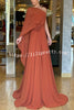 Iriena Chiffon One Shoulder Rose Decoration Waist Formal Maxi Dress