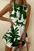 Abstract Animal Print Sleeveless Resort Mini Dress