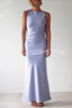 Solid Color Sexy Backless Lace-up Elegant Slim Maxi Dress