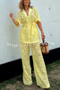 The Sun Shines Floral Lace High Rise Pocketed Wide Leg Pants