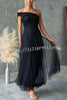 Grace Vibes Tulle One Shoulder Party Formal Maxi Dress