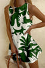 Abstract Animal Print Sleeveless Resort Mini Dress