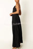 Catch The Light Satin Pleated V-neck Slip Maxi Dress