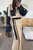 Chill Whispers Denim Patchwork Sweatshirt Fabric Zipper Long Sleeve Pocket Loose Jacket