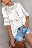 Hollow Half Sleeve Loose Blouse