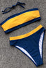 Color Block High Waist Bikini Set