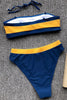 Color Block High Waist Bikini Set