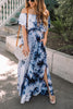 Pockets Off Shoulder Tie Dye Maxi Dress
