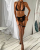 Crochet Lace Cutout Garter Lingerie Set