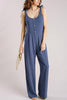 Bow Tie Button Slip Jumpsuit