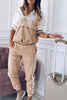 Color Block Hoodie Pants Set