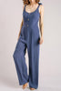Bow Tie Button Slip Jumpsuit