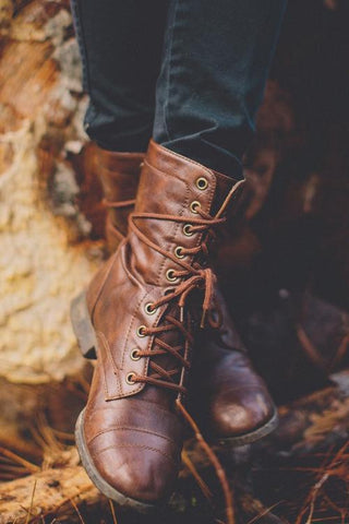 Lace Up Vintage Boots