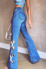 Bandage Flares High Waist Jeans