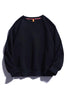 Solid O Neck Long Sleeve Hoodie