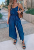 Slit Belted Slip Jumpsuit
