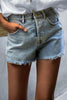 Classical Raw Edge Denim Short
