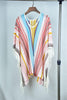 Colorfyl Stripe Tassles Cover Up