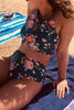 Floral Print High Waist Bikini Set