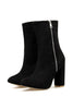 Pointed Zipper High Heel Ankle Boots