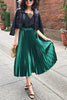 Metallic Pleated Maxi Skirts