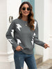 Women's Jacquard Round Neck Pullover Sweater