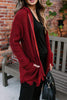 Fashion Casual Adult Solid Cardigan Hooded Collar Tops(6 Colors)