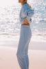 Lapel Collar Hoodie Jogger Set