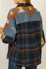 Plaid Aztec Patchwork Pockets Shacket