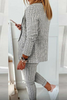Casual Street Plaid Patchwork Turndown Collar Long Sleeve Two Pieces