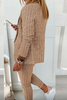 Casual Street Plaid Patchwork Turndown Collar Long Sleeve Two Pieces