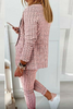 Casual Street Plaid Patchwork Turndown Collar Long Sleeve Two Pieces