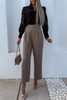 Hollow Lace Turndown Collar Blouse
