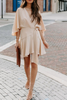 Ruffle V Neck Wrap Romper