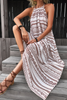 Print Halter Neck Maxi Dress