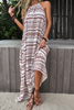Print Halter Neck Maxi Dress