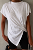 Twist Irregularity Hem T Shirt